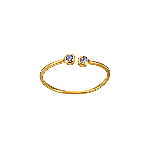 Χρυσό δαχτυλίδι 14 καρατίων με γαλάζια ζιργκόν