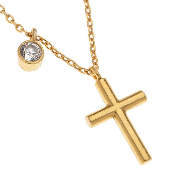 Silver cross necklace