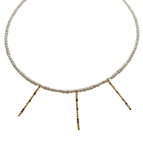 Necklace made of gold plated silver